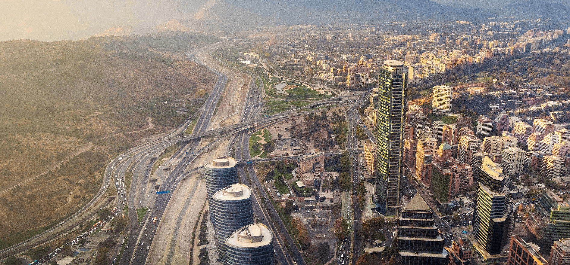 Vista de Santiago de Chile, sede del Summit Internacional